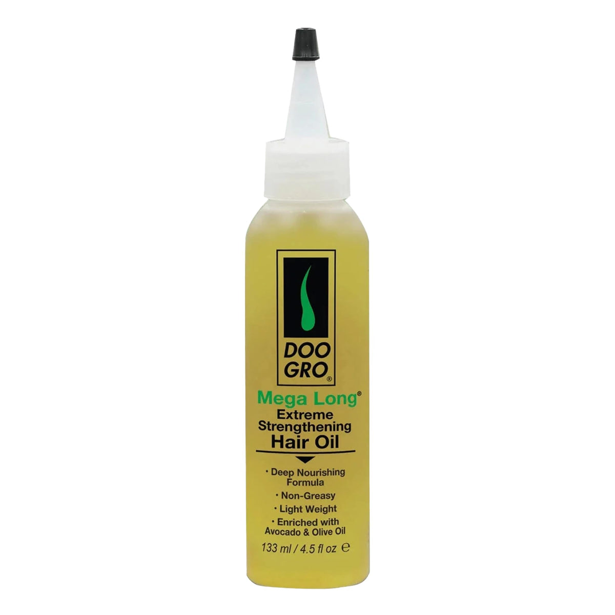 Generic Doo Gro bottle front view showing label and bottle benefit of strengthening