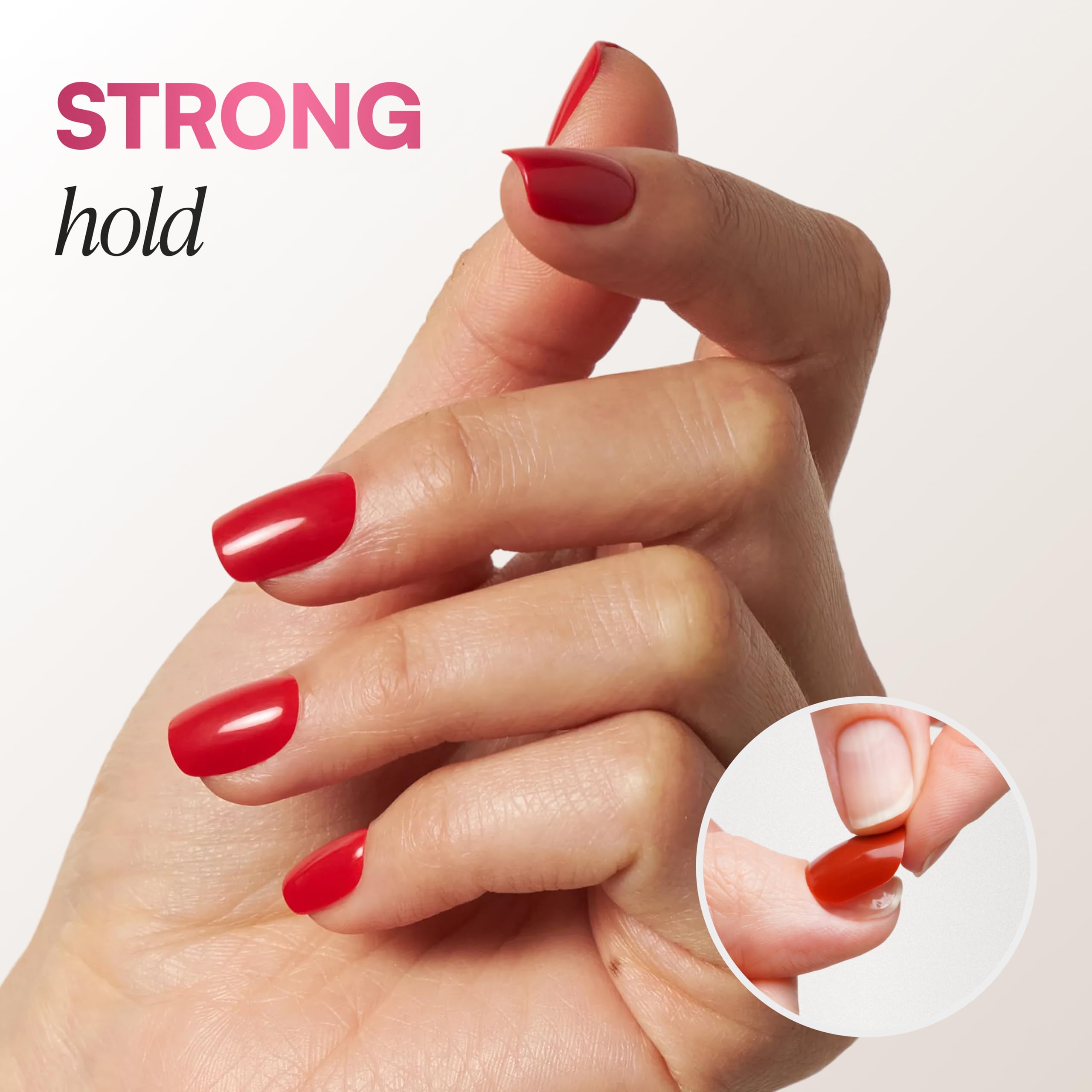 DOONAILS size chart layout demonstrating correct fit for each nail benefit