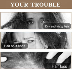 dootdott before and after hair improvement showing reduced frizz and shine