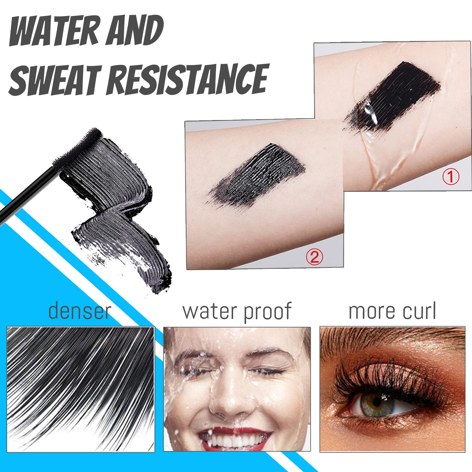 dootdott mascara applied on eye illustrating lifted lashes
