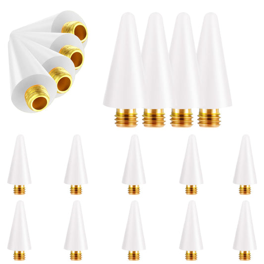 DOPENSPI front view of 18 white wax replacement tips showing contents and quantity benefit