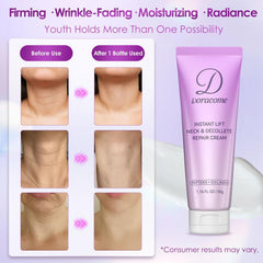 Doracome cream on fingers ready to apply, demonstrating easy spread