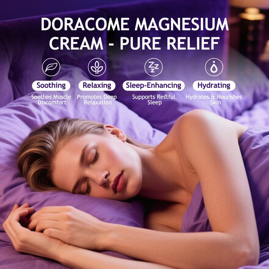Doracome texture close-up demonstrating fast-absorbing cream finish