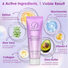 Doracome tube label closeup showing ingredients and directions