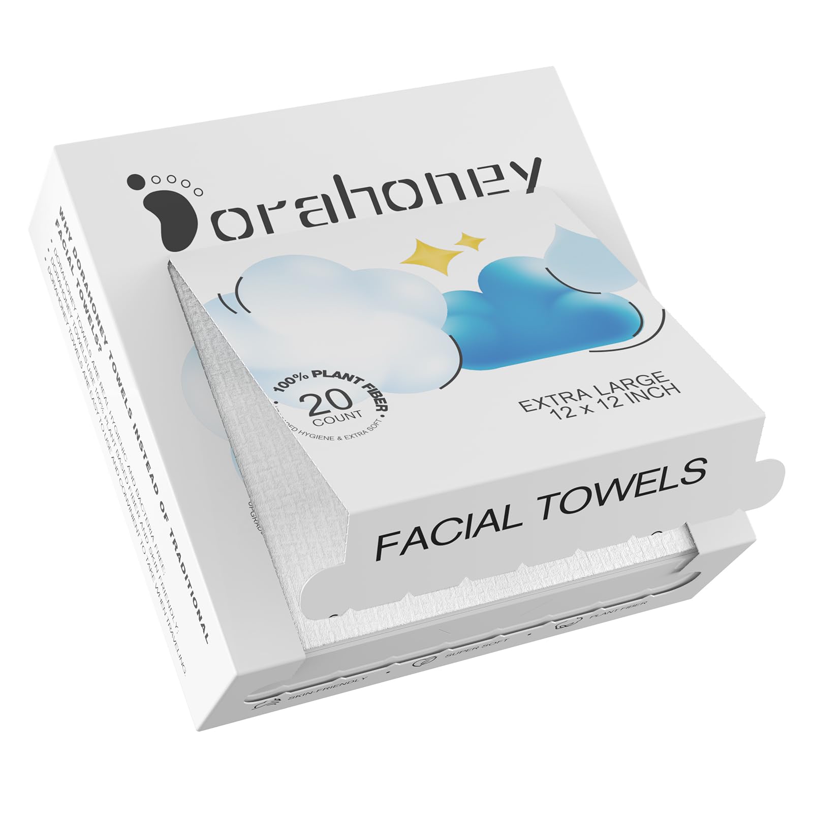 DORAHONEY front packaging showing 20-count and size benefits