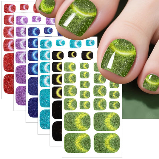 Dornail front packaging showing colorful glitter cat eye stickers and contents benefit: clear kit view