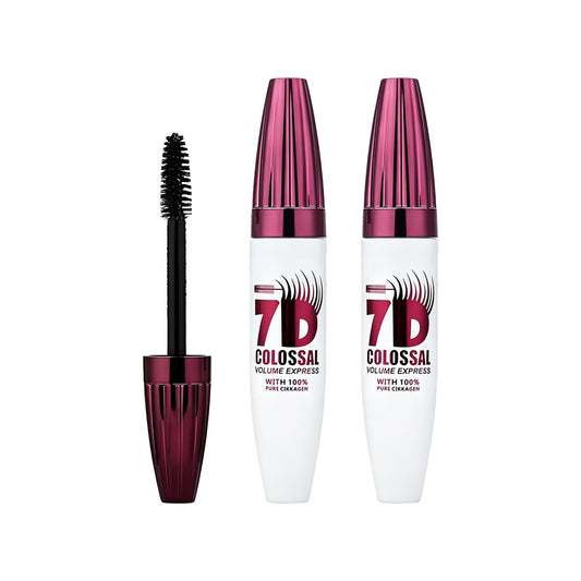 Dosoecse front packaging showing dual mascara tubes and brand benefit