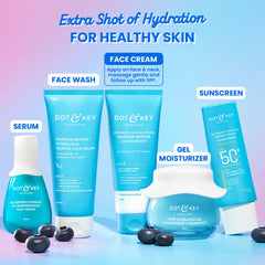Dot & Key moisturizer applied after serum illustrating layering and moisture sealing benefit