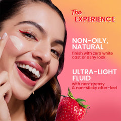 Dot & Key spread on face indicating even coverage and blendability