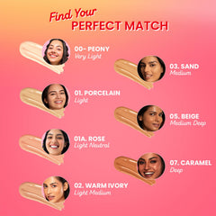 Dot & Key with makeup flatlay showing compatibility under cosmetics