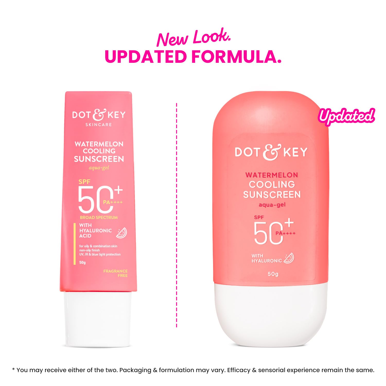 Dot & Key watermelon visual emphasizing cooling, refreshing formula