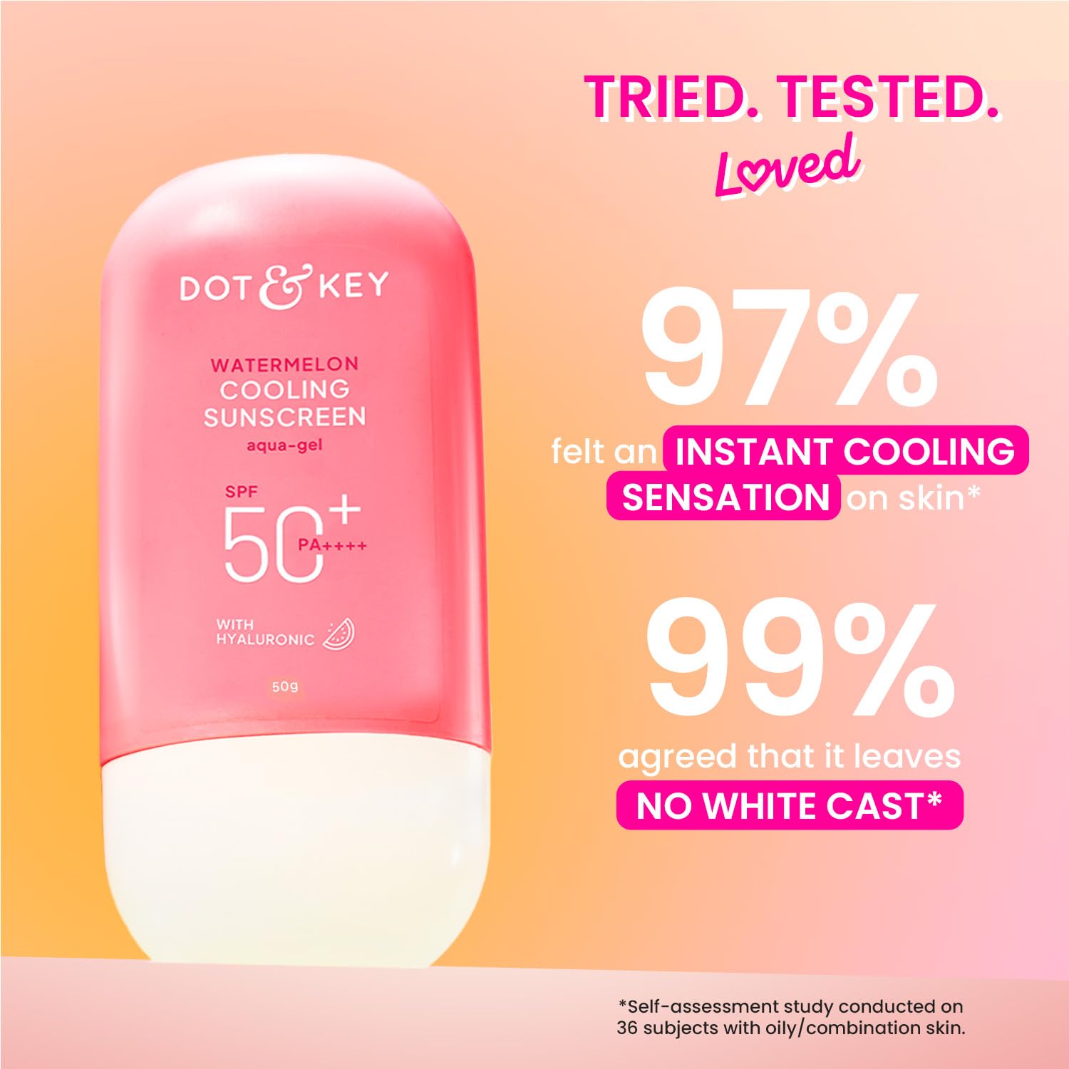 Dot & Key creamy sunscreen texture close-up showing smooth blendability
