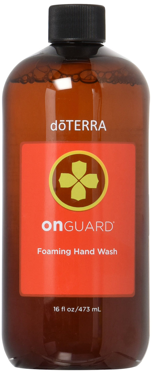 doTERRA foaming texture close-up demonstrating gentle lather on hand