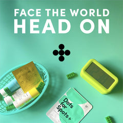 Dots for Spots packaging label close-up highlighting vegan and cruelty-free benefit