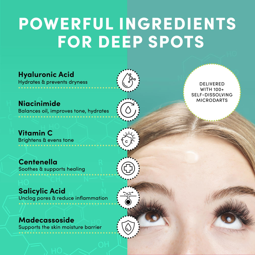 Hydrocolloid texture of a Dots for Spots patch highlighting absorption and protection