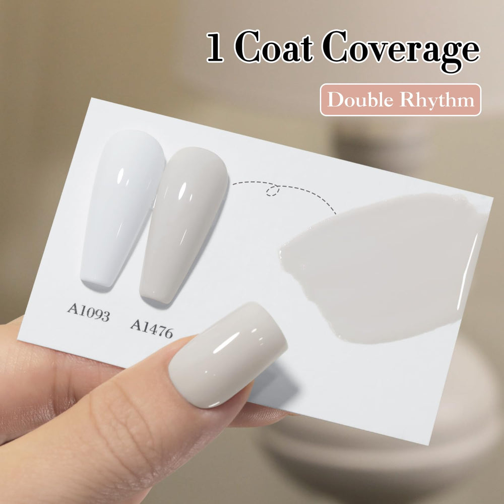 Double Rhythm application step curing under LED lamp for fast durable finish benefit