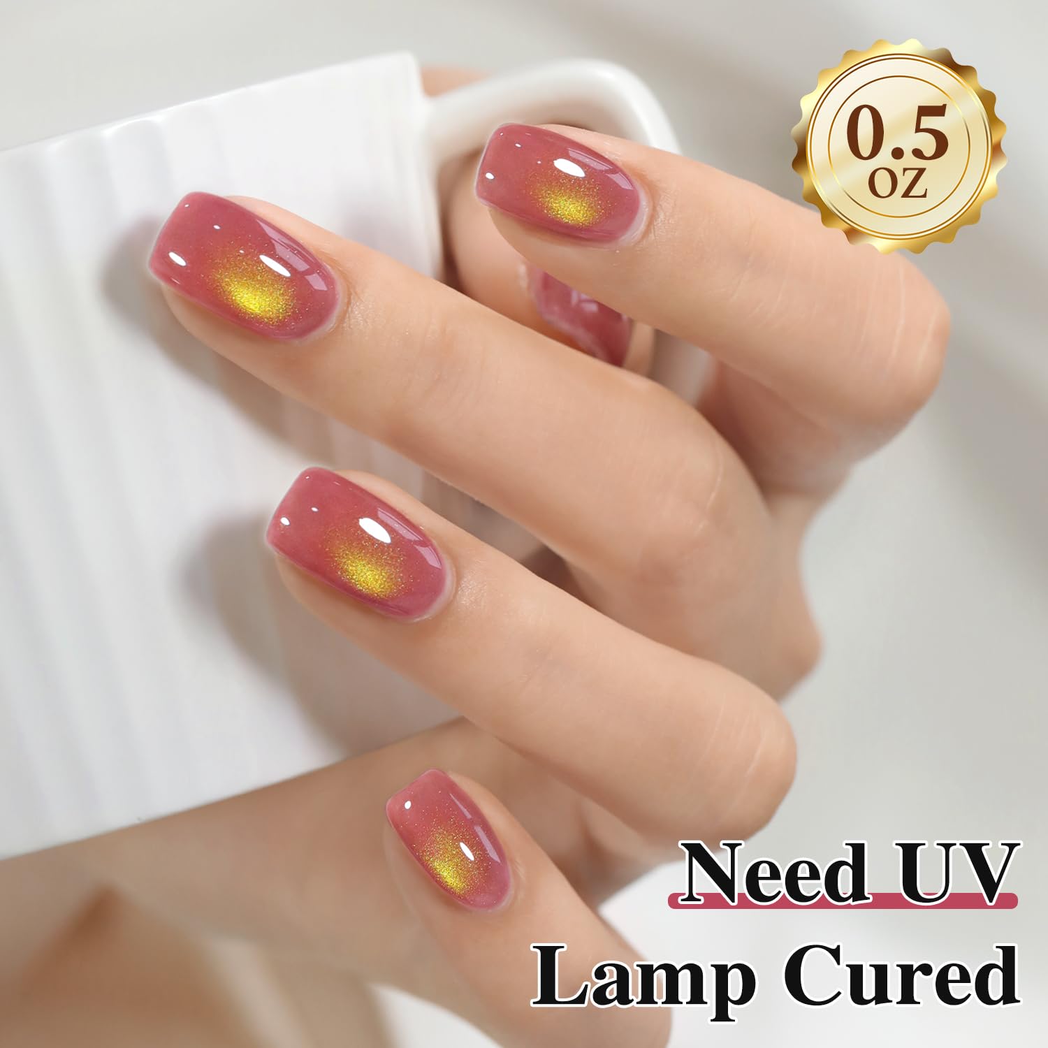 Double Rhythm beauty lifestyle hand shot highlighting salon-quality finish