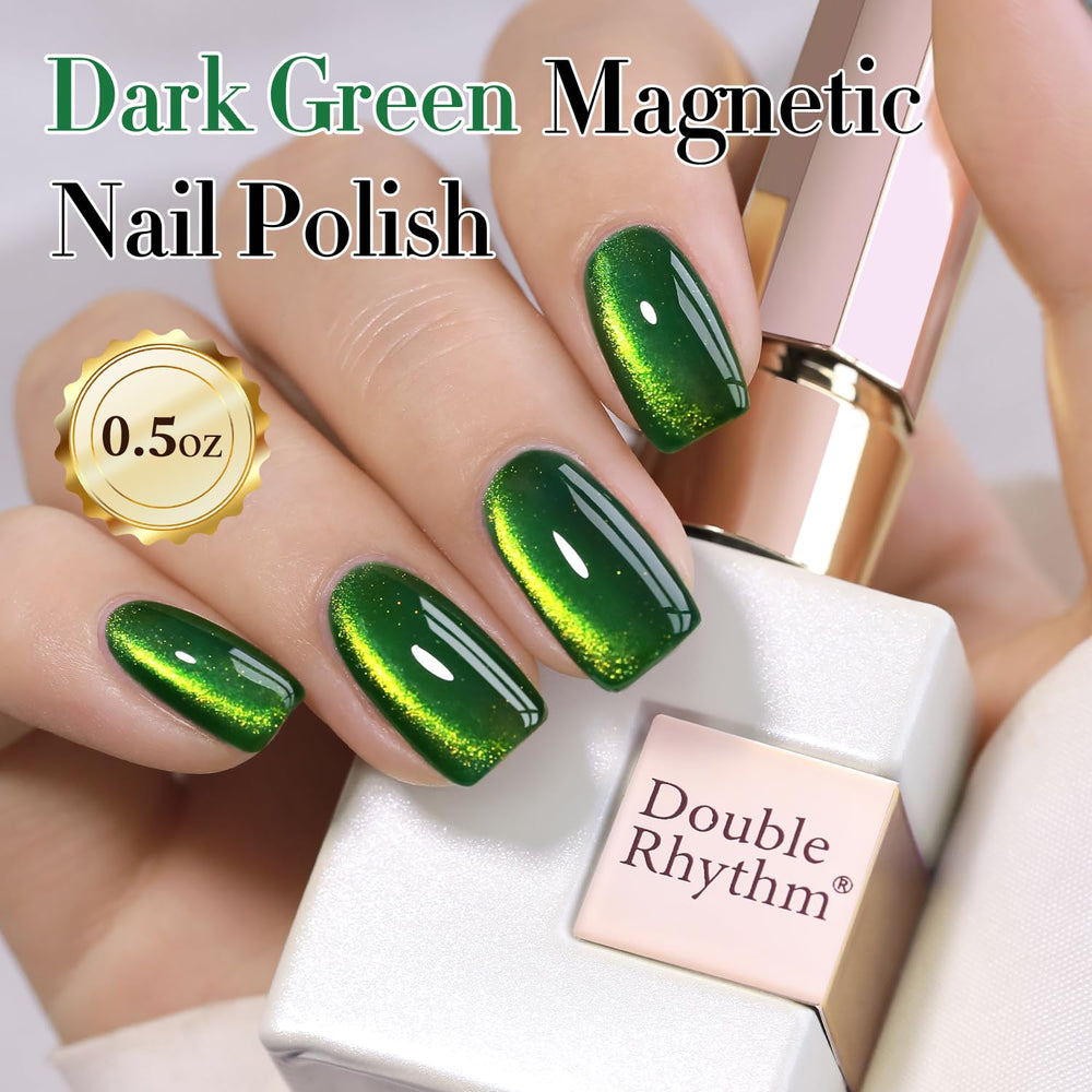 Double Rhythm before and after nails showing dramatic color contrast