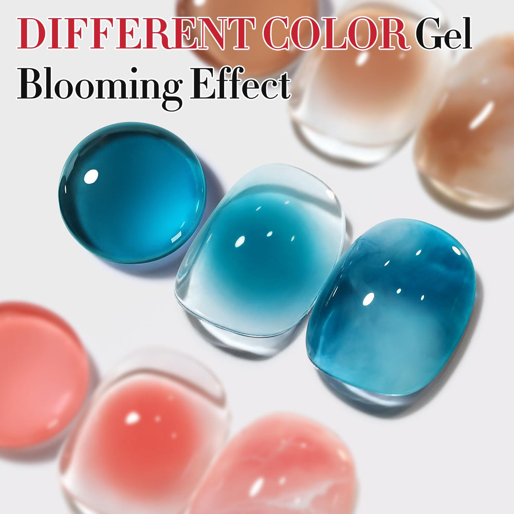 Double Rhythm blooming effect on nail demonstrating organic petal patterns