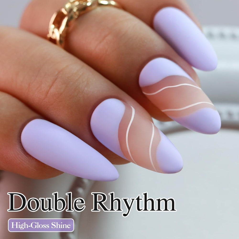 Double Rhythm cap and brush detail illustrating smooth application control benefit