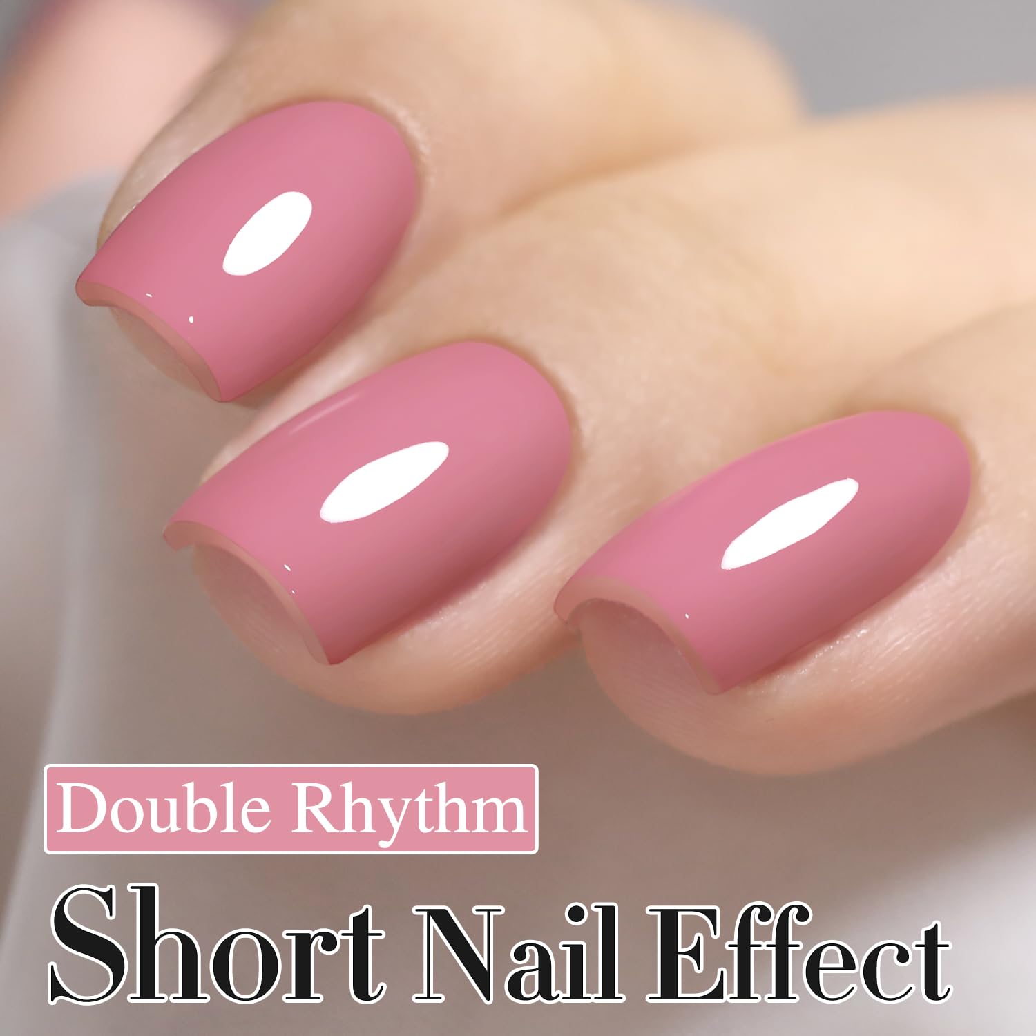 Double Rhythm swatch stroke from cap illustrating true same-color-same-bottle match