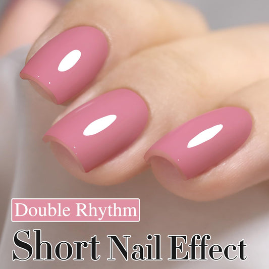 Double Rhythm swatch stroke from cap illustrating true same-color-same-bottle match