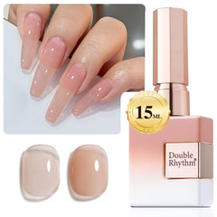 Double Rhythm bottle front view showing jelly nude finish and clear branding benefit: easy identification