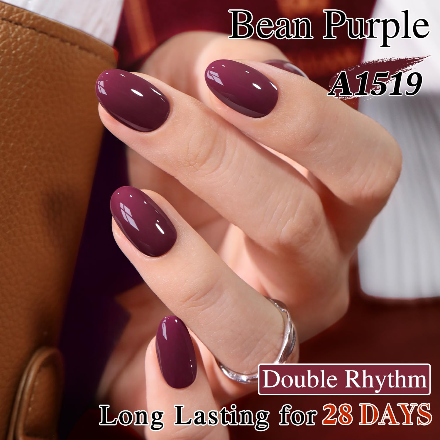Double Rhythm label close-up detailing 15ml jelly glaze formula and product information