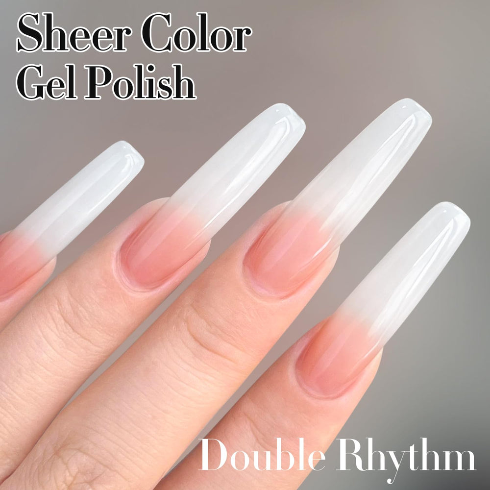 Double Rhythm bottle scale next to fingers showing compact 15ml size for travel convenience