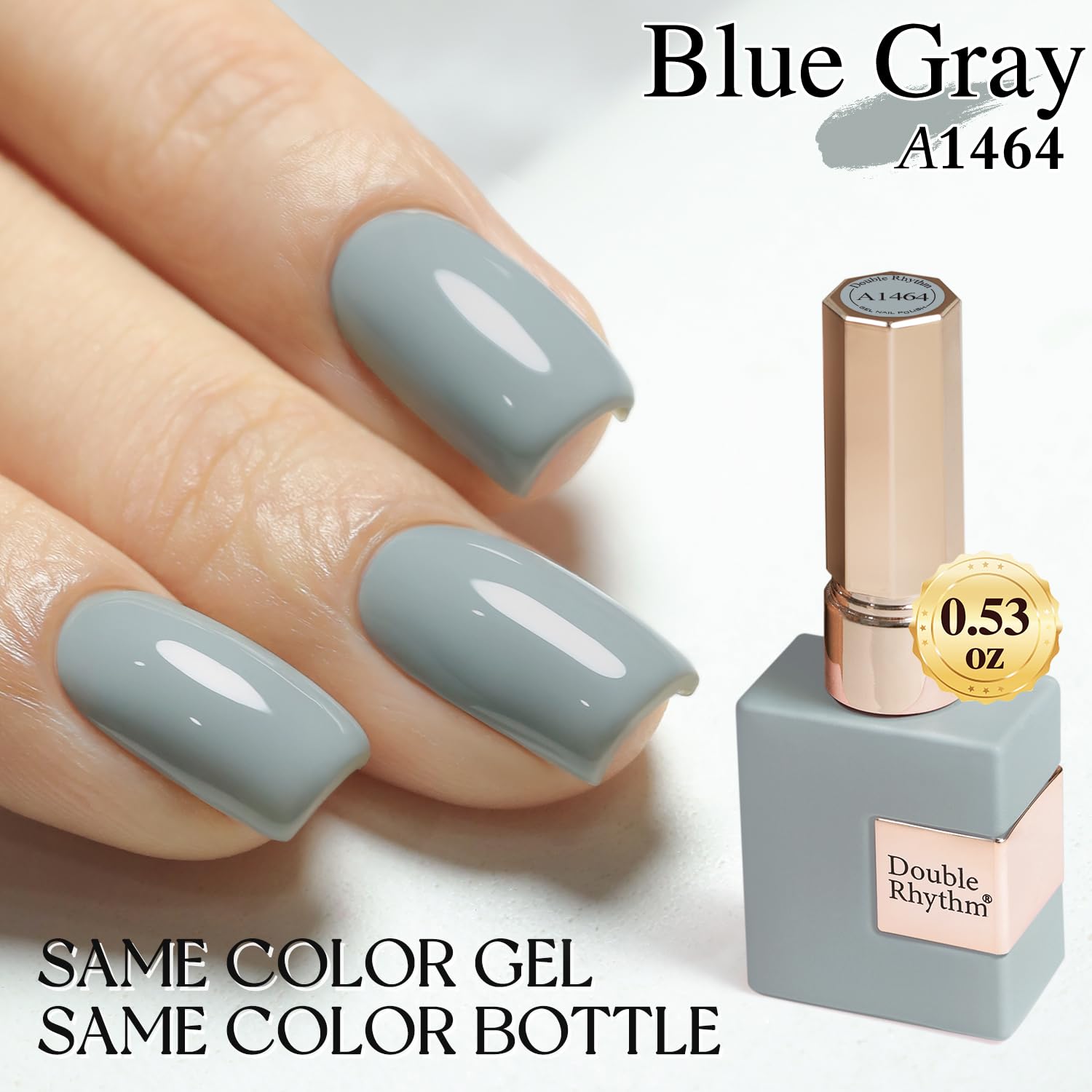 Double Rhythm bottle beside LED lamp demonstrating curing process for durable manicure benefit