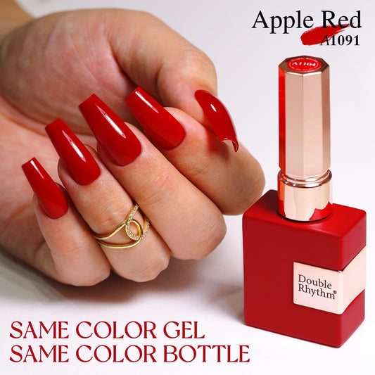 Double Rhythm brick red brush swirl demonstrating smooth application and even coverage