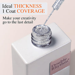 Double Rhythm bottle cap and label detail emphasizing quality packaging benefit