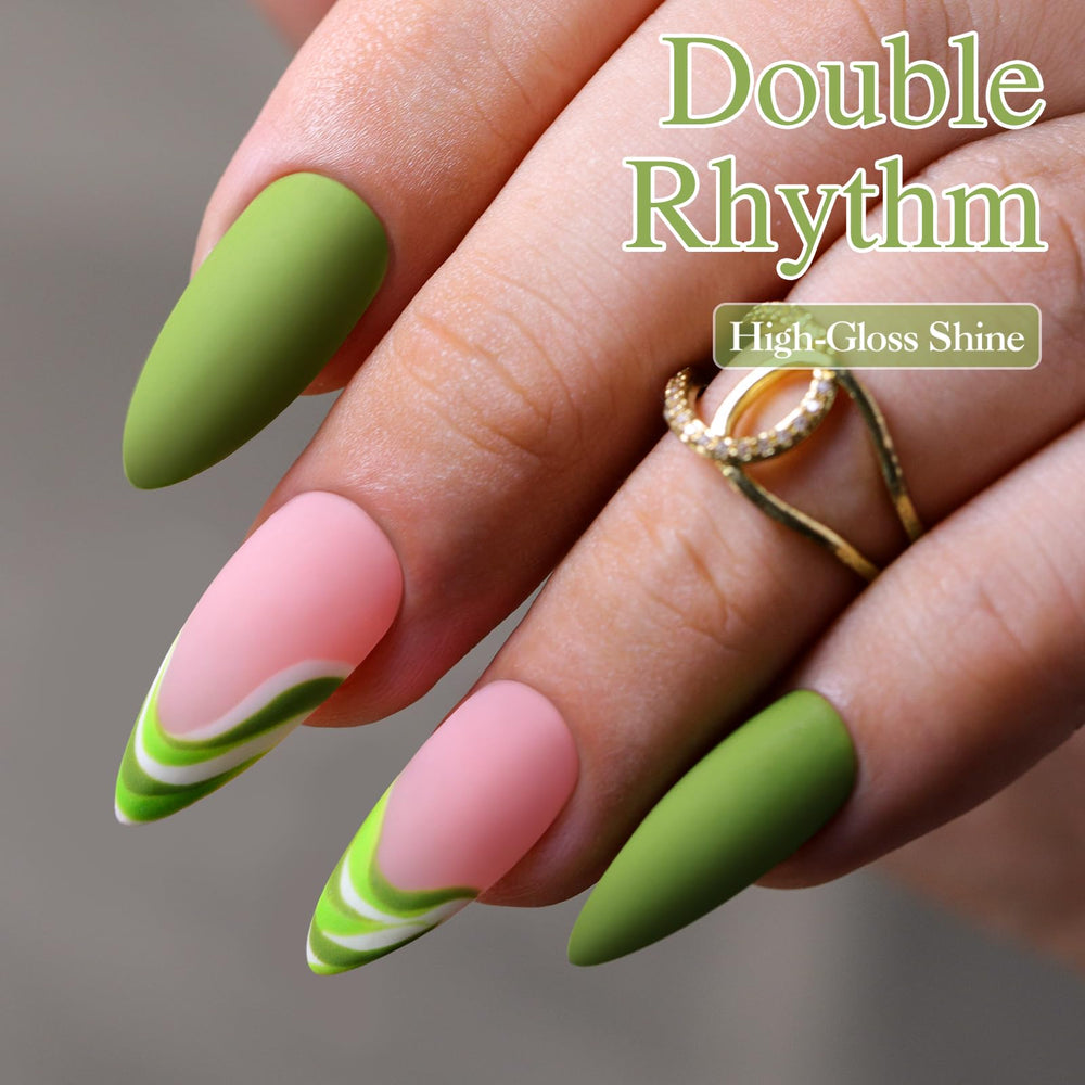 Double Rhythm brush stroke texture demonstrating smooth, even application