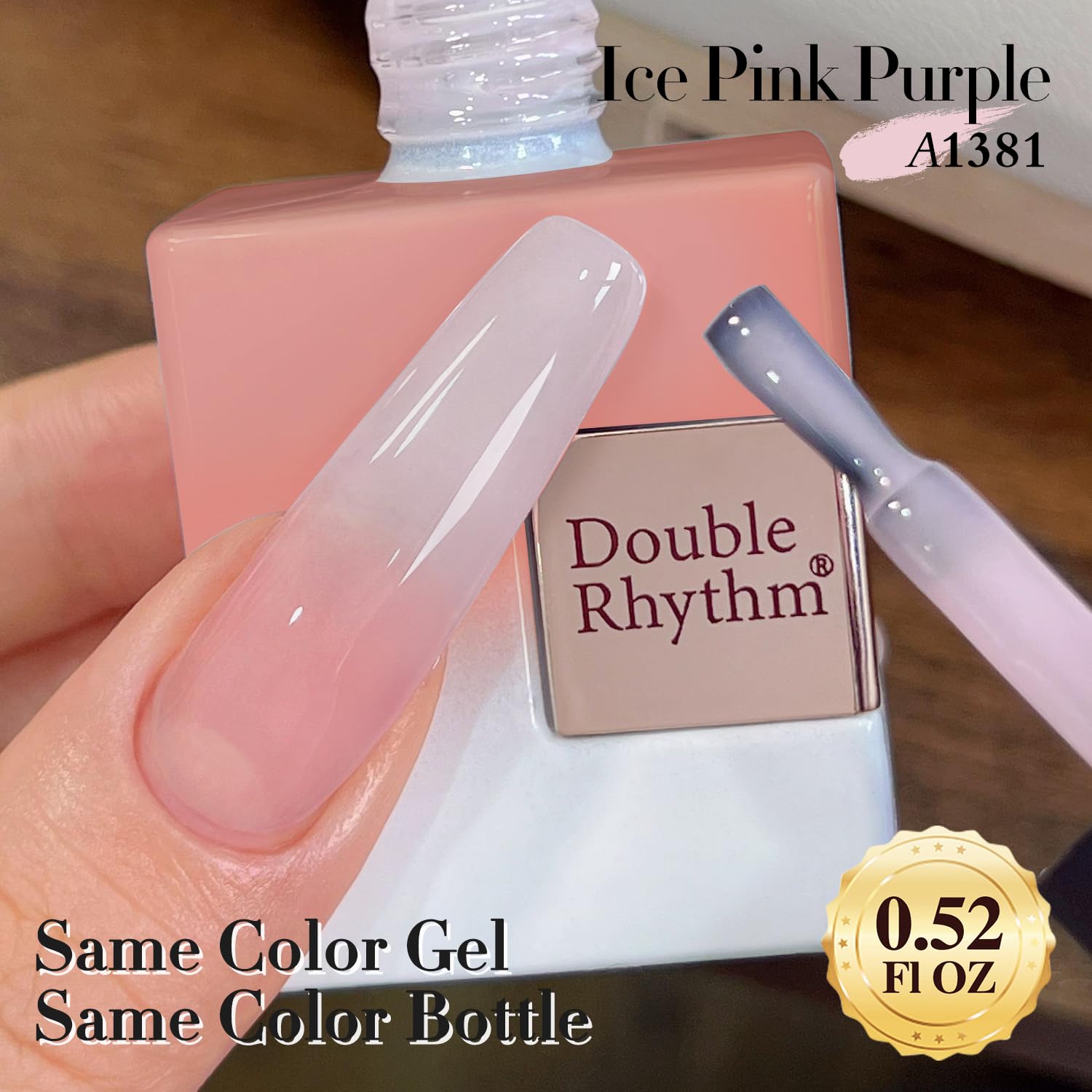 Double Rhythm brush applying polish showing smooth glide and easy control