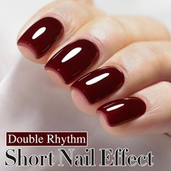 Double Rhythm brush closeup demonstrating smooth application and precise control while painting nails