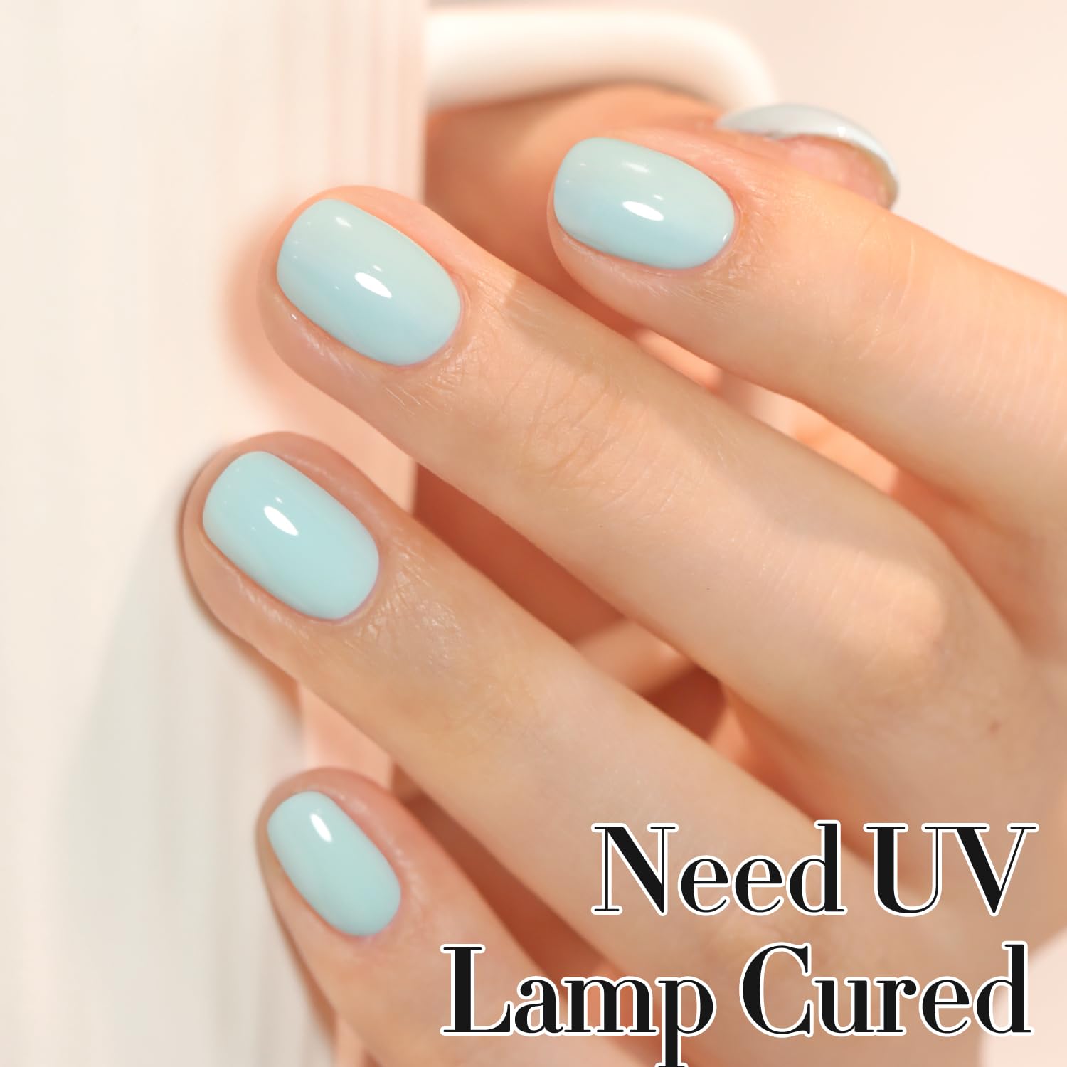 Double Rhythm brush stroke of pastel blue showing smooth application and buildable coverage