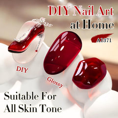 Double Rhythm brush stroke swatch demonstrating smooth milky jelly coverage on nail