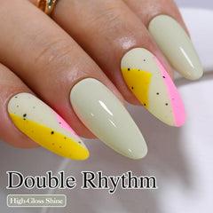 Double Rhythm brush stroke swatch demonstrating smooth even coverage benefit