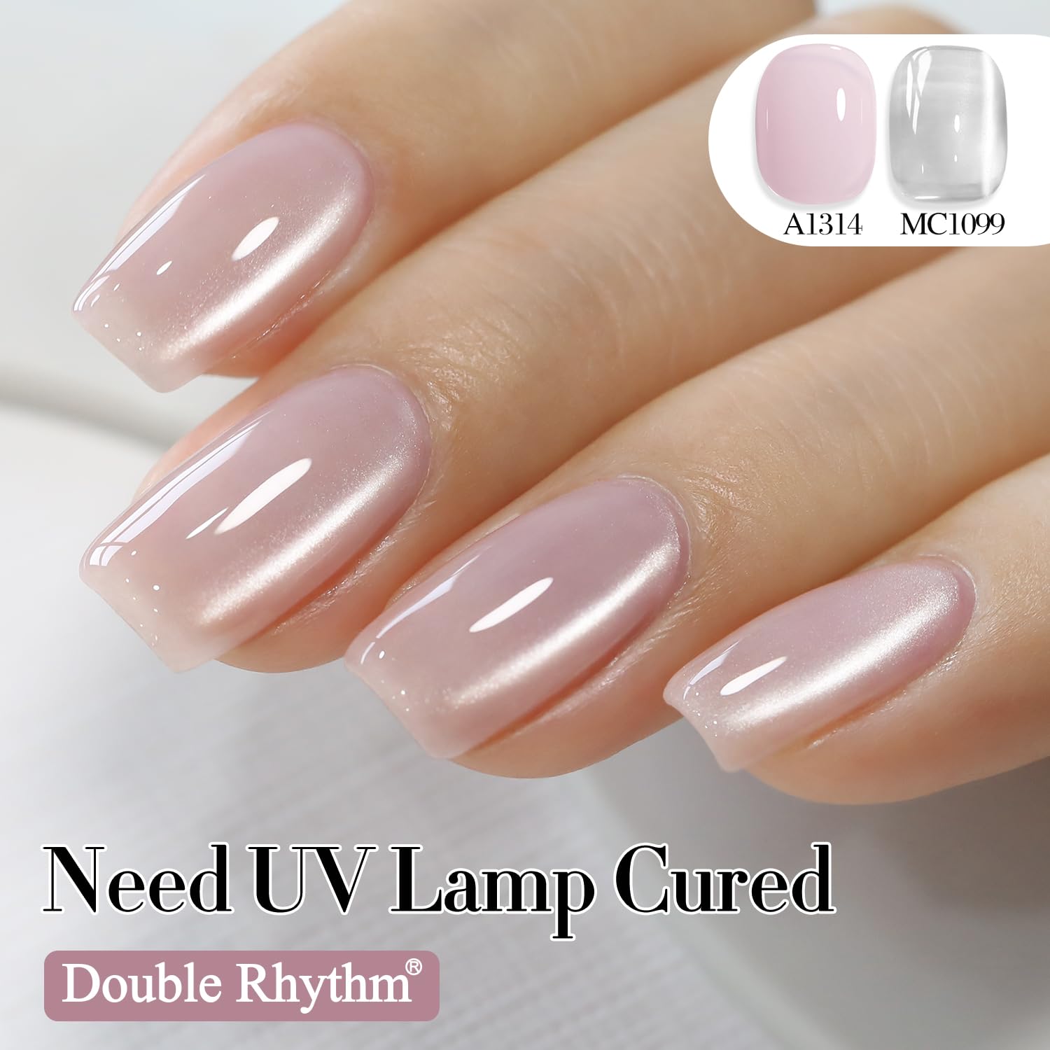 Double Rhythm brush stroke showing jelly texture and smooth buildable coverage benefit