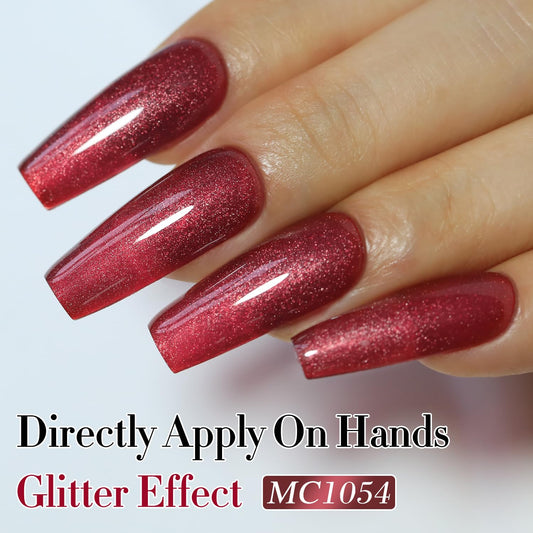 Double Rhythm brush applying smooth jelly polish for even coverage and easy control