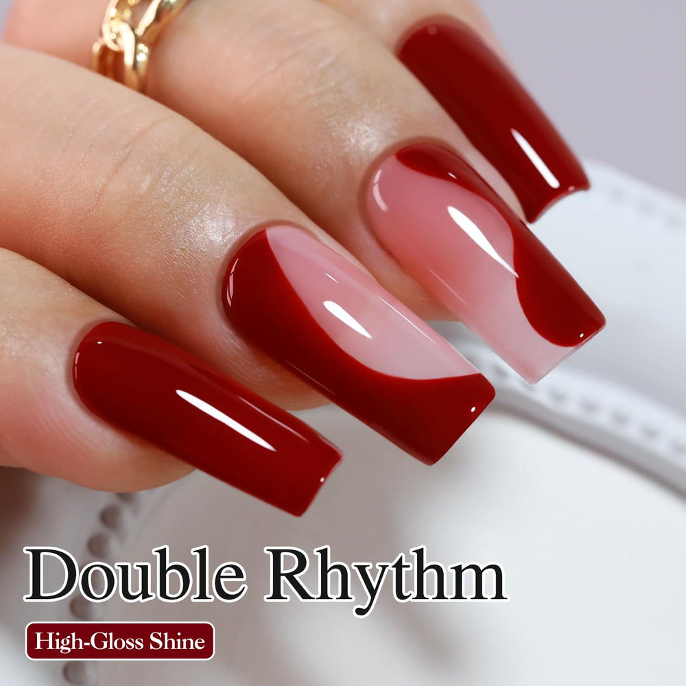 Double Rhythm cap and label close-up showing product details and safe formula