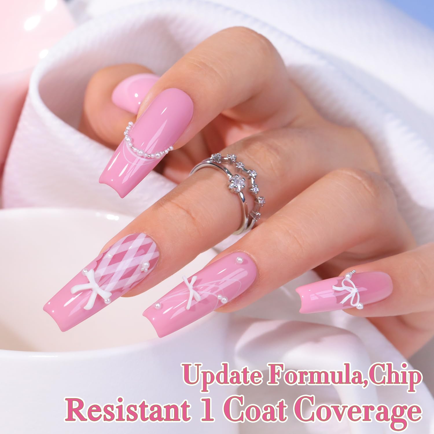 Double Rhythm finished manicure showing high-gloss shine and long-lasting wear