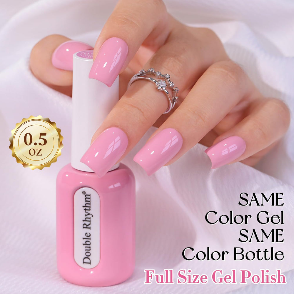 Double Rhythm layered ombre nails illustrating jelly to opaque transitions
