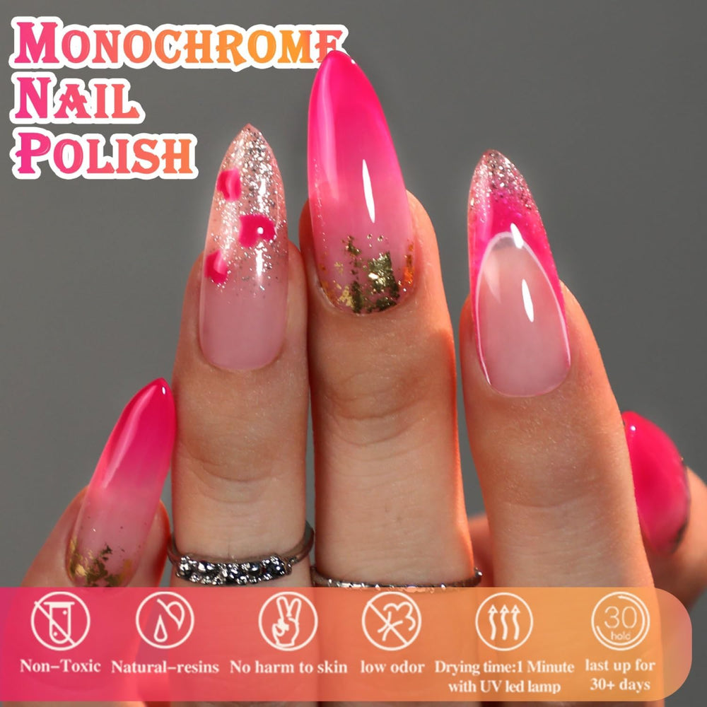 Double Rhythm applied on nails in lifestyle scene showing natural glossy look benefit
