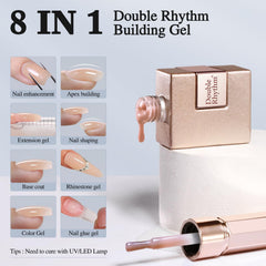 Double Rhythm brush dispensing gel illustrating smooth application and control