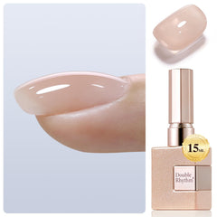 Double Rhythm front bottle view showing clear gel and professional finish