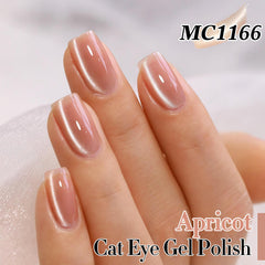Double Rhythm brush stroke close-up reveals holographic shimmer for eye-catching nails