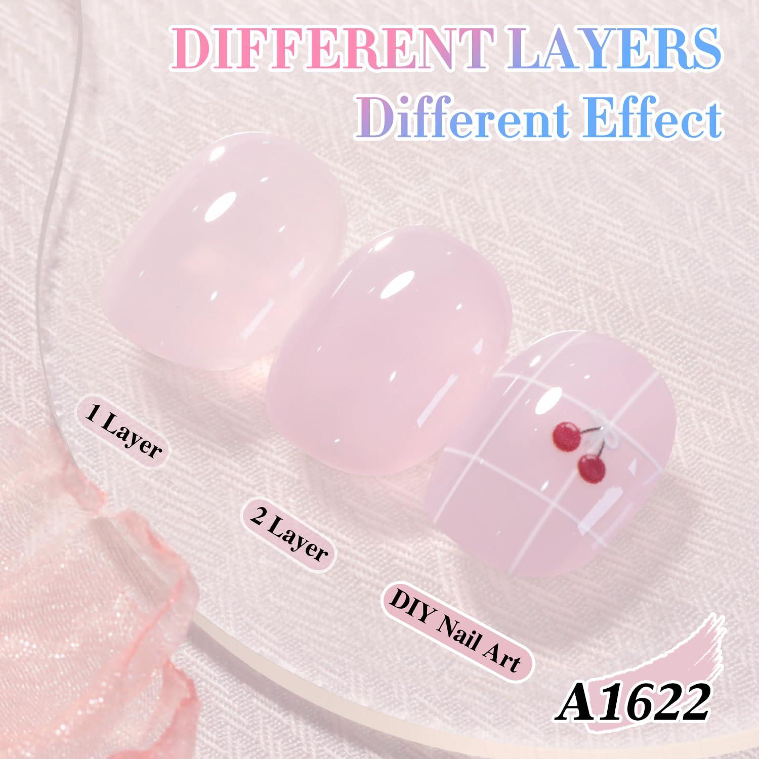 Double Rhythm brush stroke close-up demonstrating smooth application for precise nails