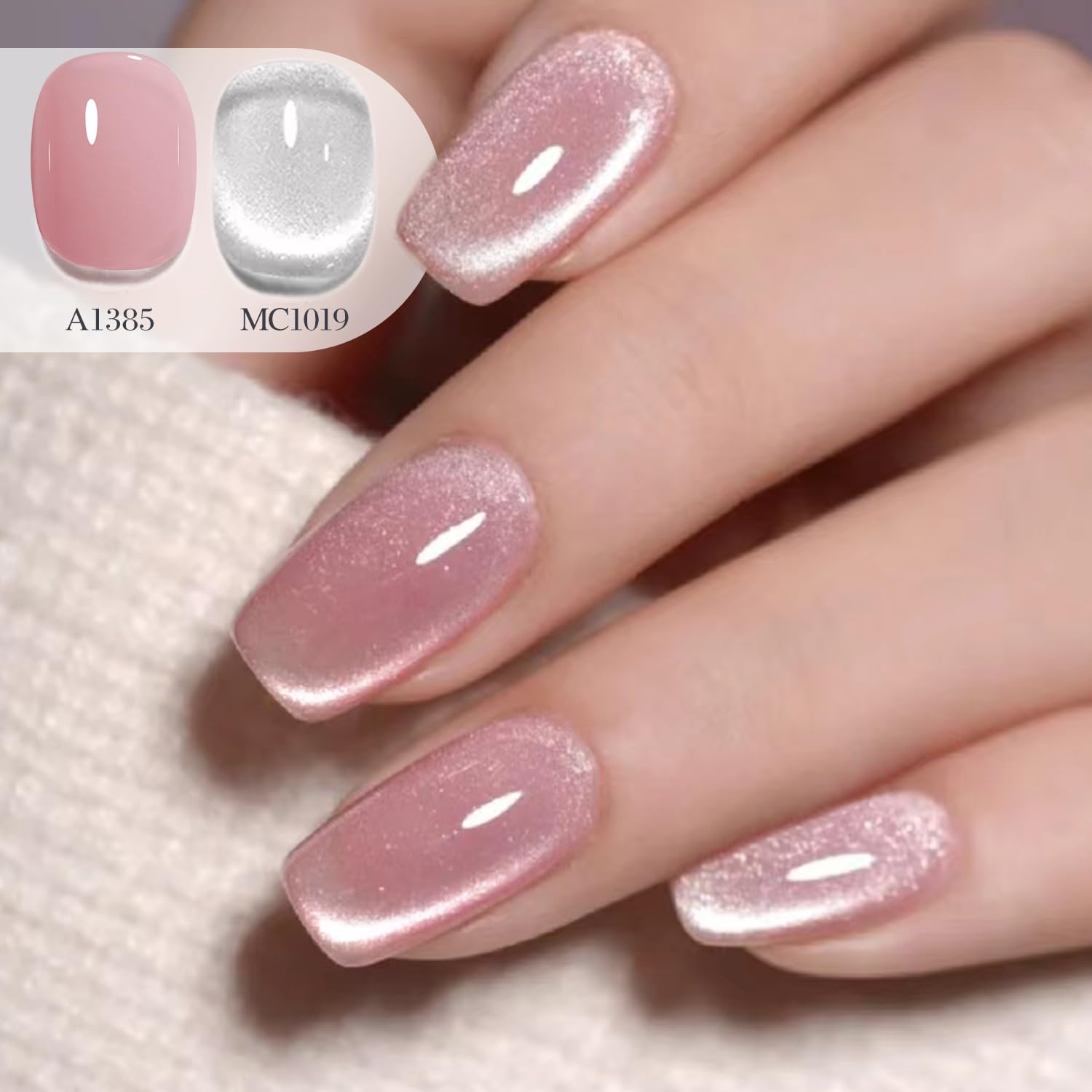 Double Rhythm close-up glitter texture highlighting smooth reflective finish benefit
