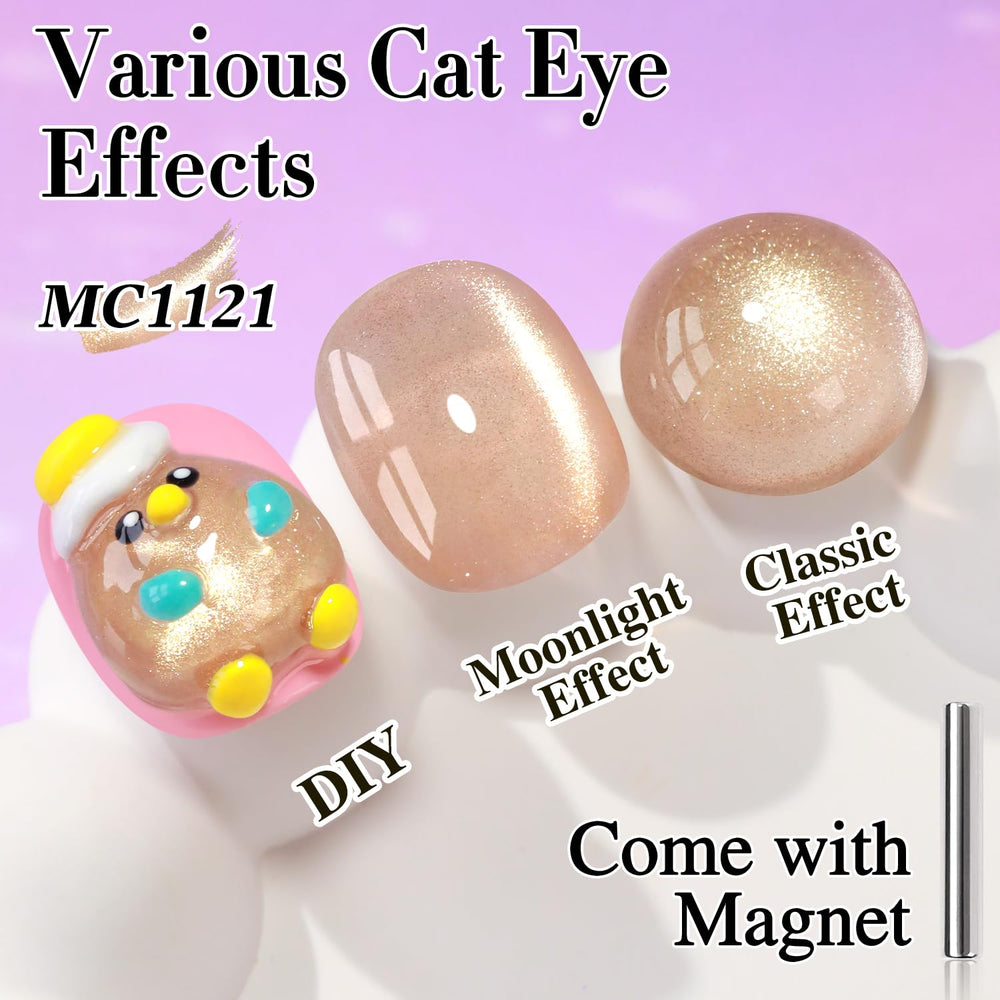 Double Rhythm close-up cat eye band created by magnet, precise shimmer